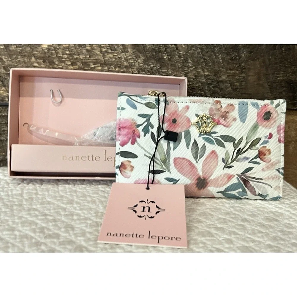 Nanette Lepore Bi Fold Wallet Lipstick Pink NWT‎